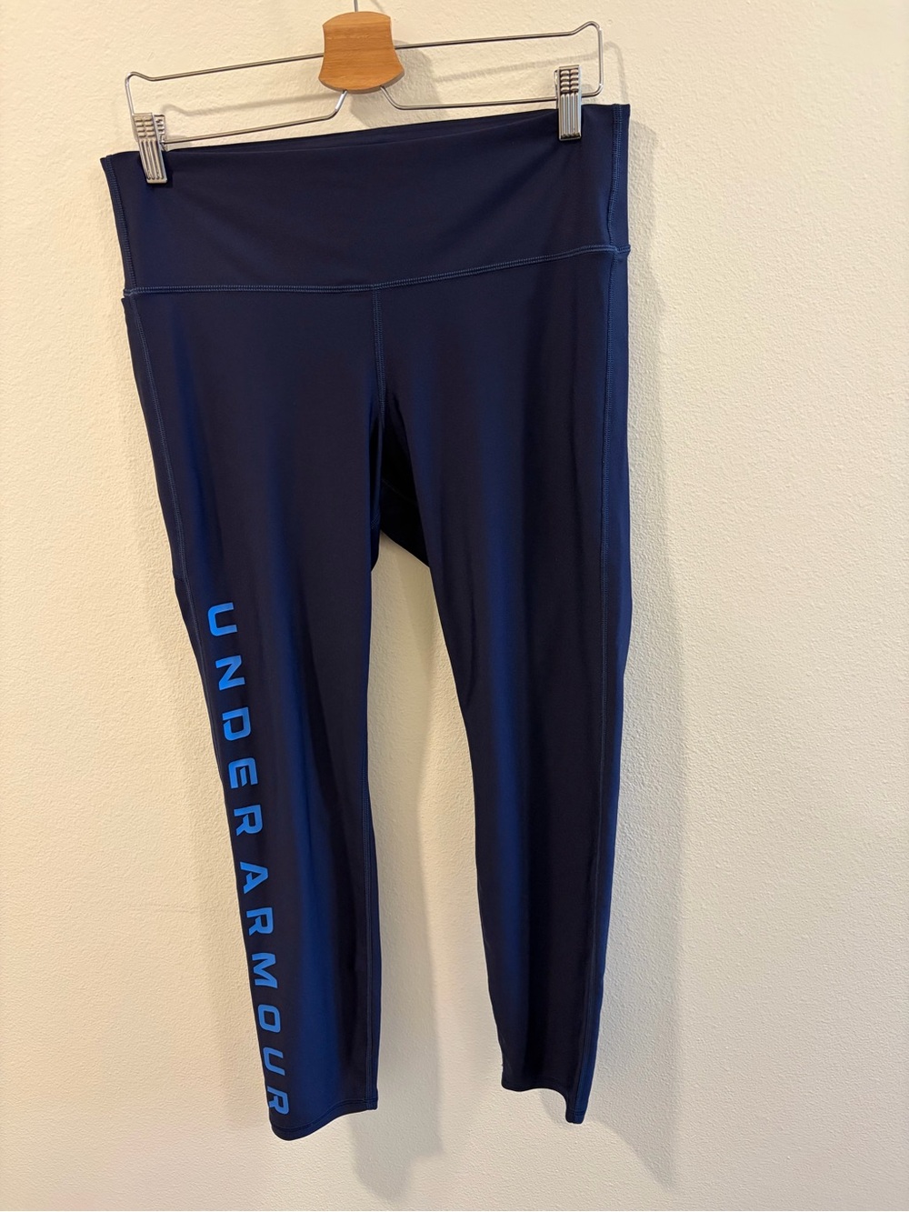 Under Armour Navy Compression Leggings with White Logo